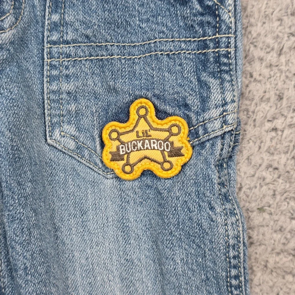 OshKosh B'gosh BTG Carpenter Jeans Toddler 18M Blue Western Cowboy Lil Buckaroo